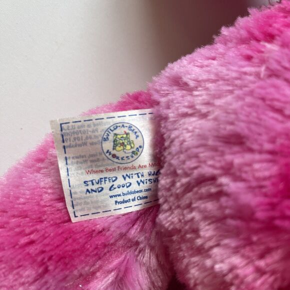 Build a Bear Hot Pink Heart Bunny Rabbit 16" BABW Plush Toy Best Friends Forever - Picture 8 of 9